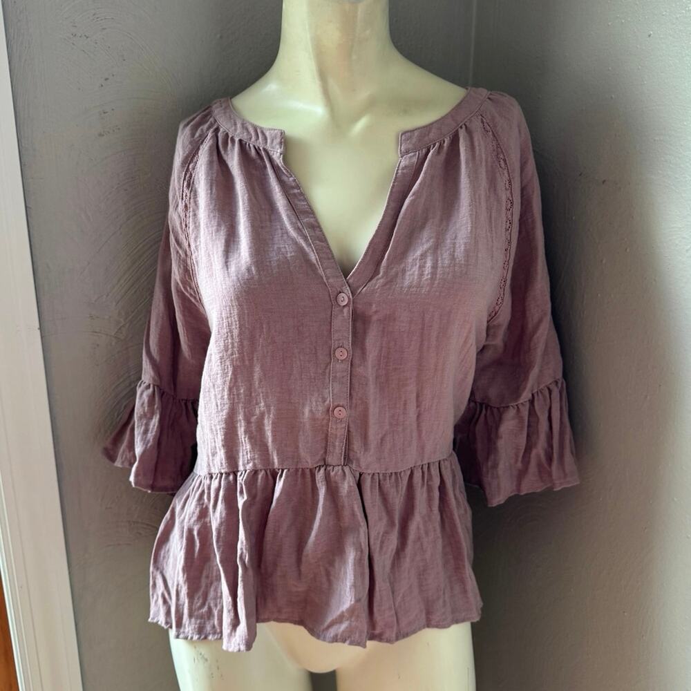Treasure & Bond Ruffle Peplum Top